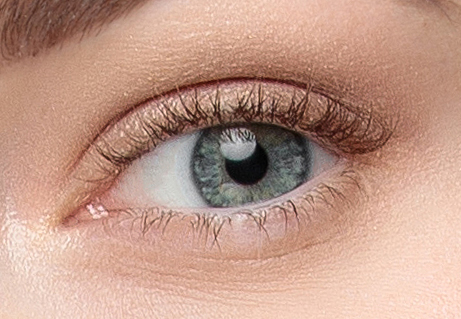 Close-up of the eye with short eyelashes