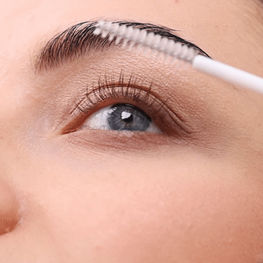Geanimeerde sequentie van het aanbrengen van mascara